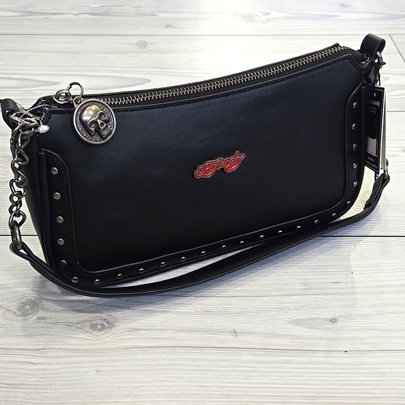 Ed Hardy Shoulder Bag With Crossbody Strap - Picture 1 of 8